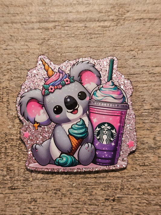 Koala Coffee Acrylic Flat Back