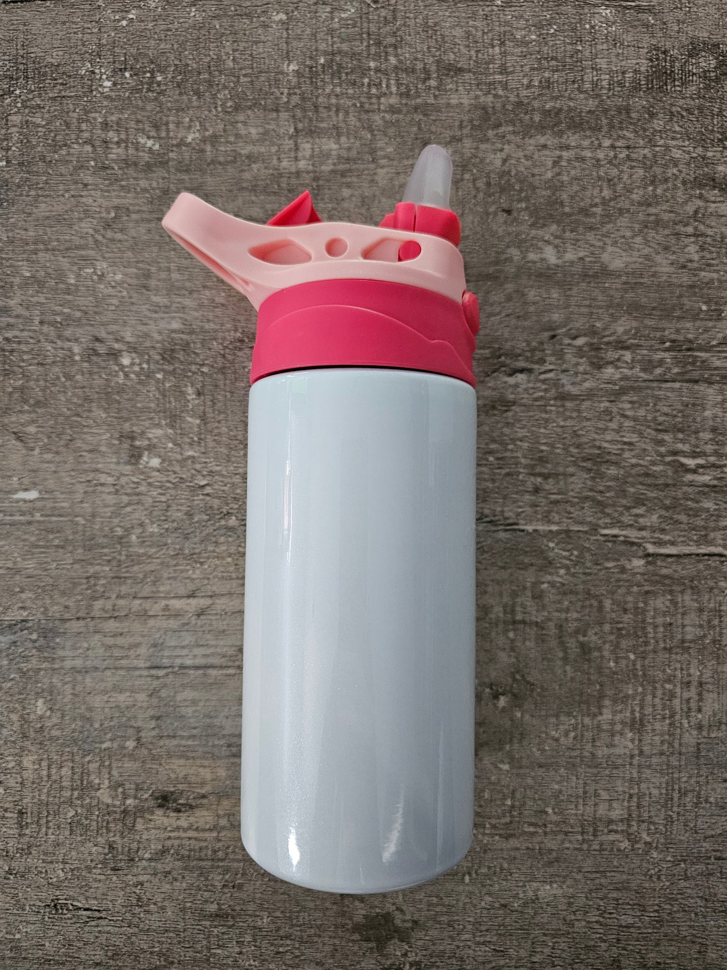 Pink with Hot Pink Kids Sublimation Tumbler 12oz Blank