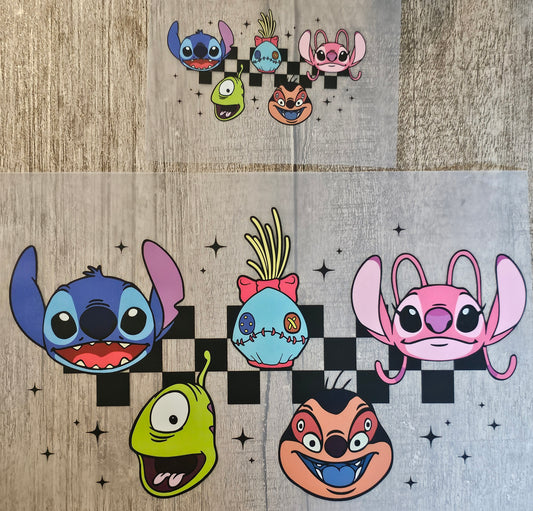 Blue Alien and Friends DTF with Sleeve Design
