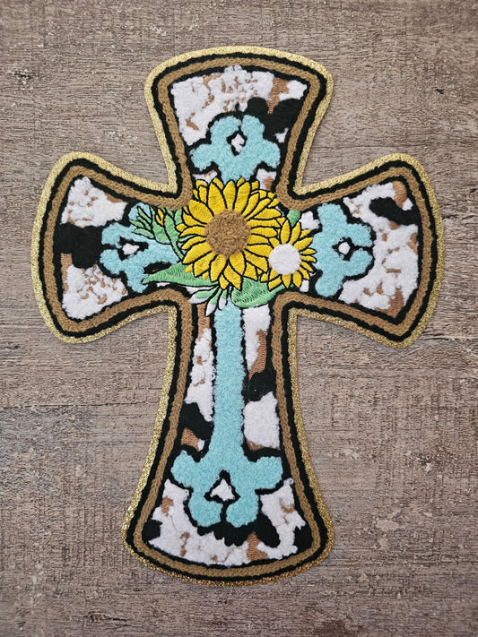 Sunflower Cross Patch