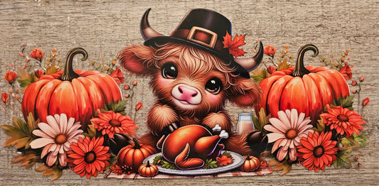 Thanksgiving Cow 16oz Wrap