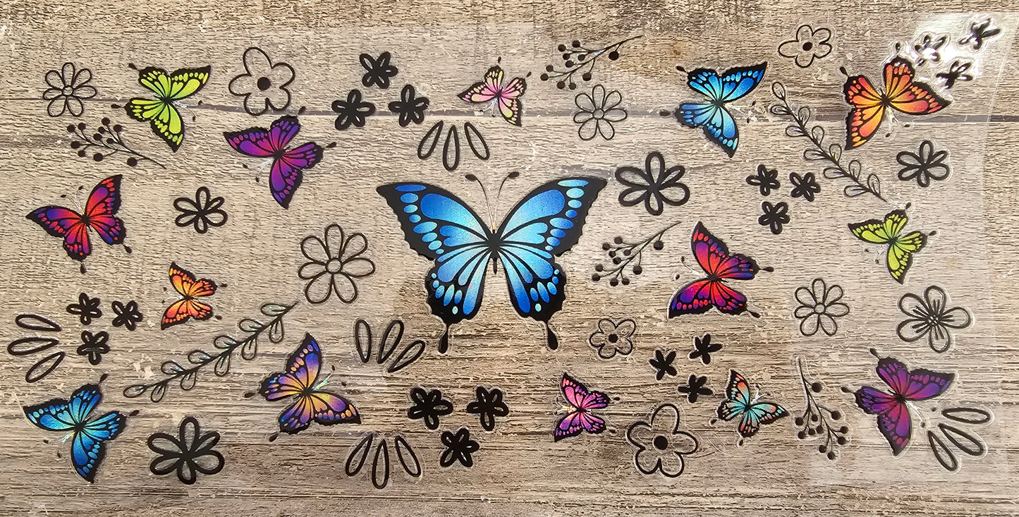 Butterfly Holographic 16oz Wrap