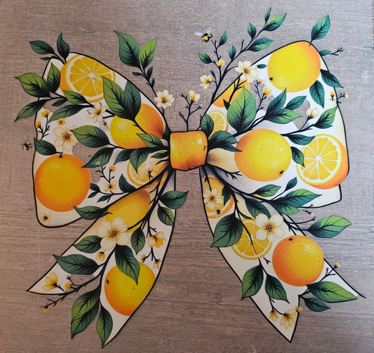 Lemon Bow DTF