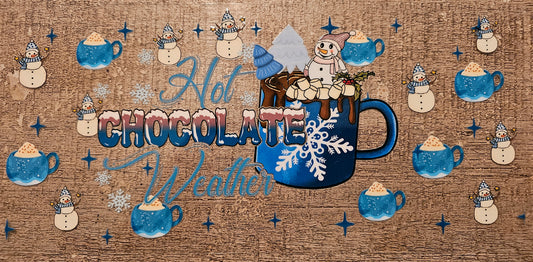 Christmas Snowman Hot Chocolate 16oz Wrap