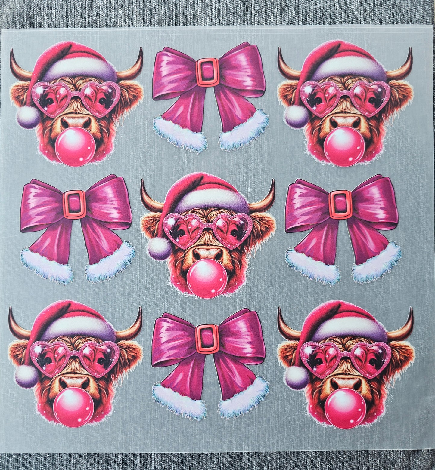 Christmas Western Cows DTF