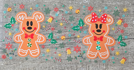 Christmas Mouse Gingerbread Cookie 16oz wraps