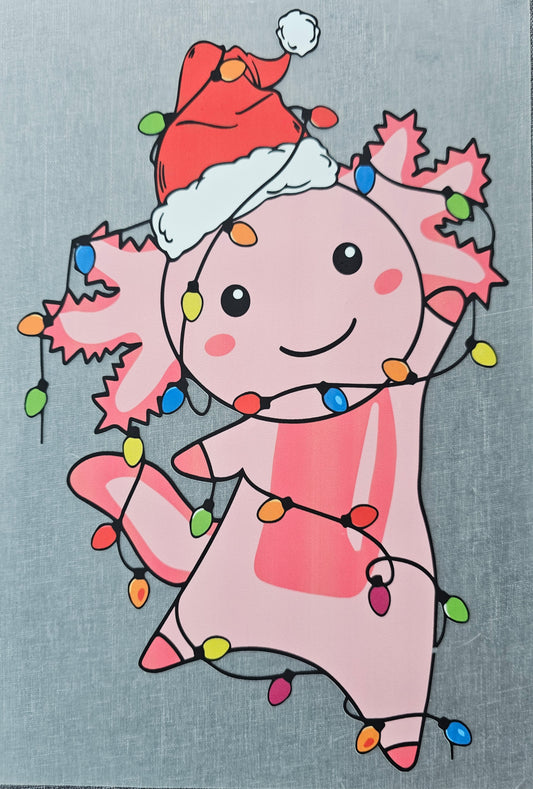 Christmas Axolotl DTF
