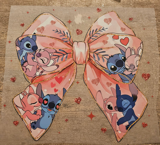 Blue Alien Bow DTF