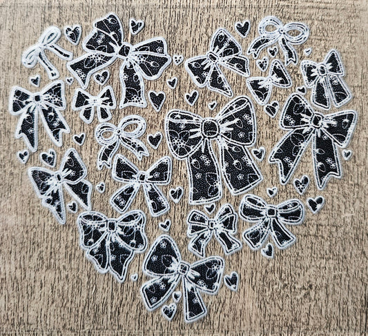 Heart Bow 4in Decal