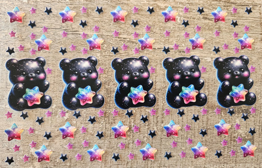 Galaxy Gummy Bear Pen/Bookmark Wrap Sheet
