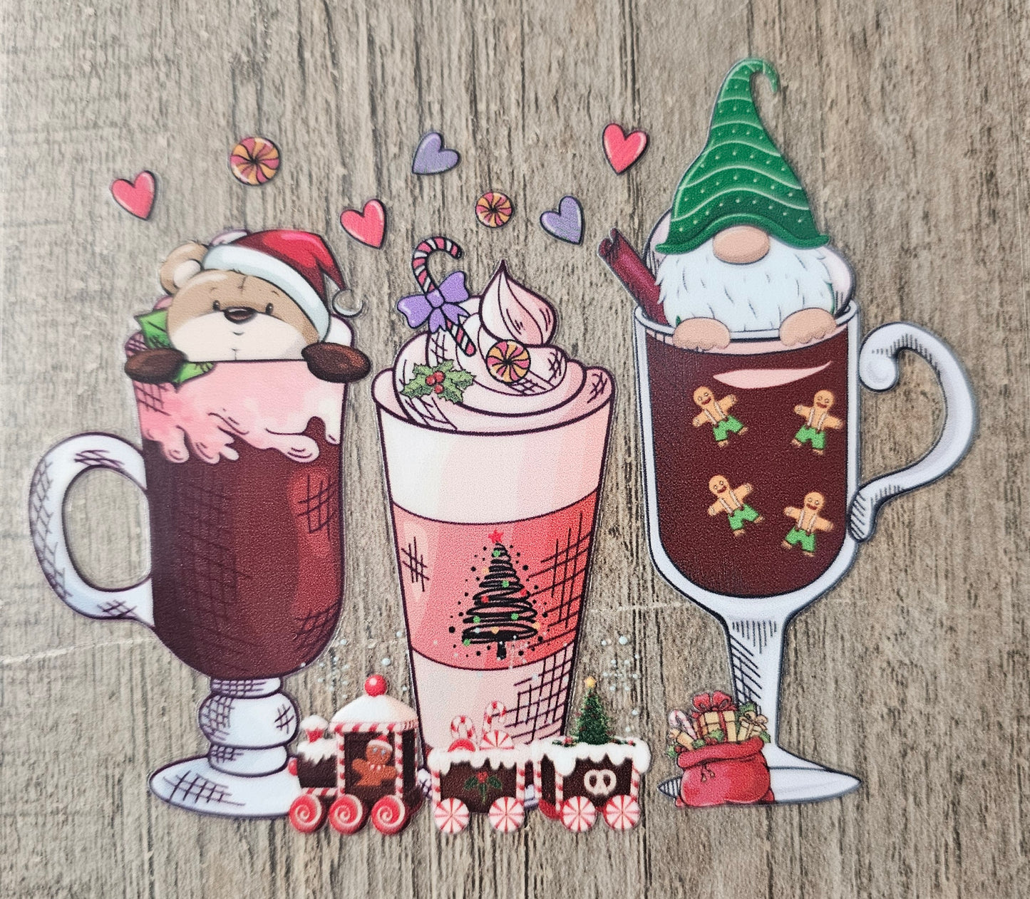 Christmas Coffee Gnome 4in Decal