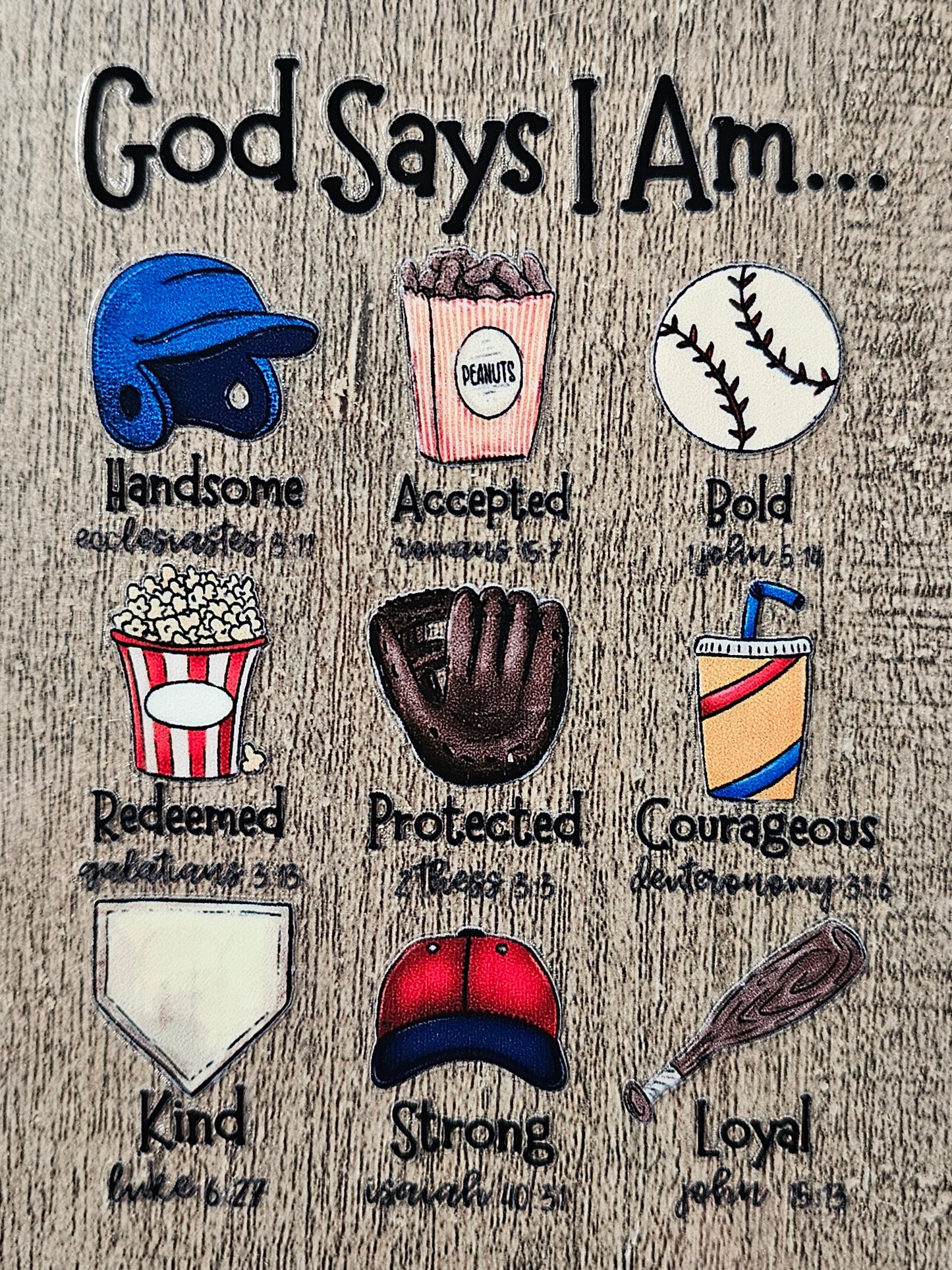 God Says.. Baseball 4in Decal