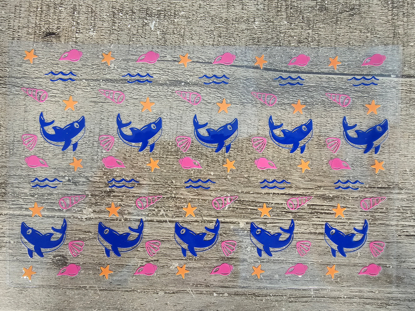 Whale Ocean Pen/Bookmark Wrap Sheet