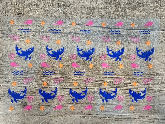 Whale Ocean Pen/Bookmark Wrap Sheet