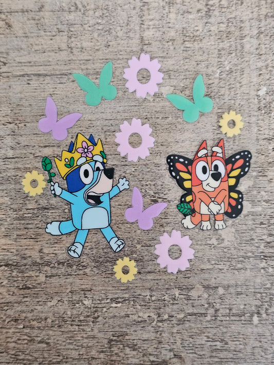 Blue Dog Butterfly Ornament Wrap