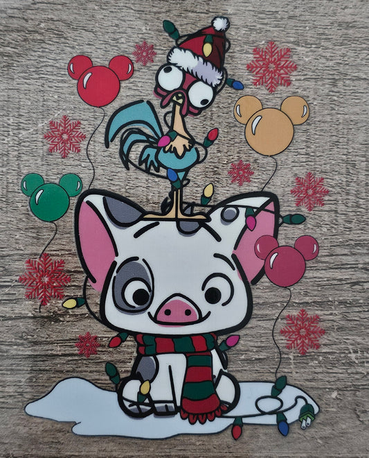 Pig and Chicken 4in Decal