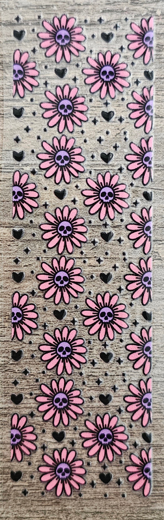 Skull Flowers Pen/Bookmark Wrap
