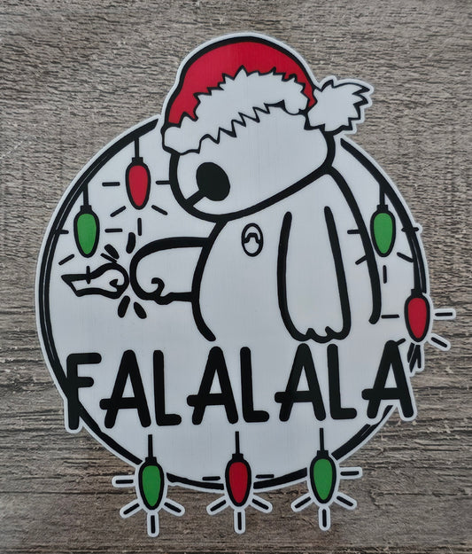 Christmas Robot 4in Decal