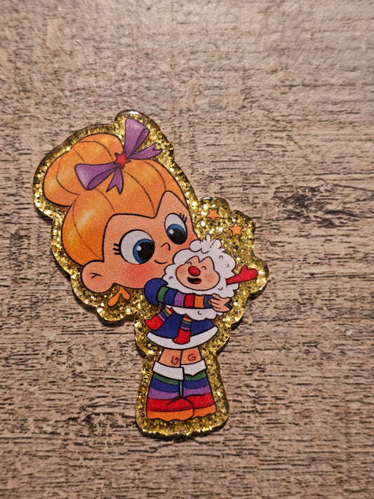 Rainbow Girl Acrylic Flat Back