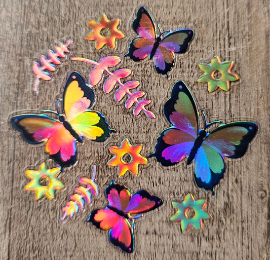 Butterfly Holographic Round Wrap