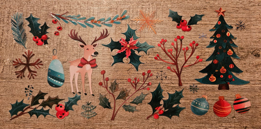 Christmas Deer 16oz Wrap