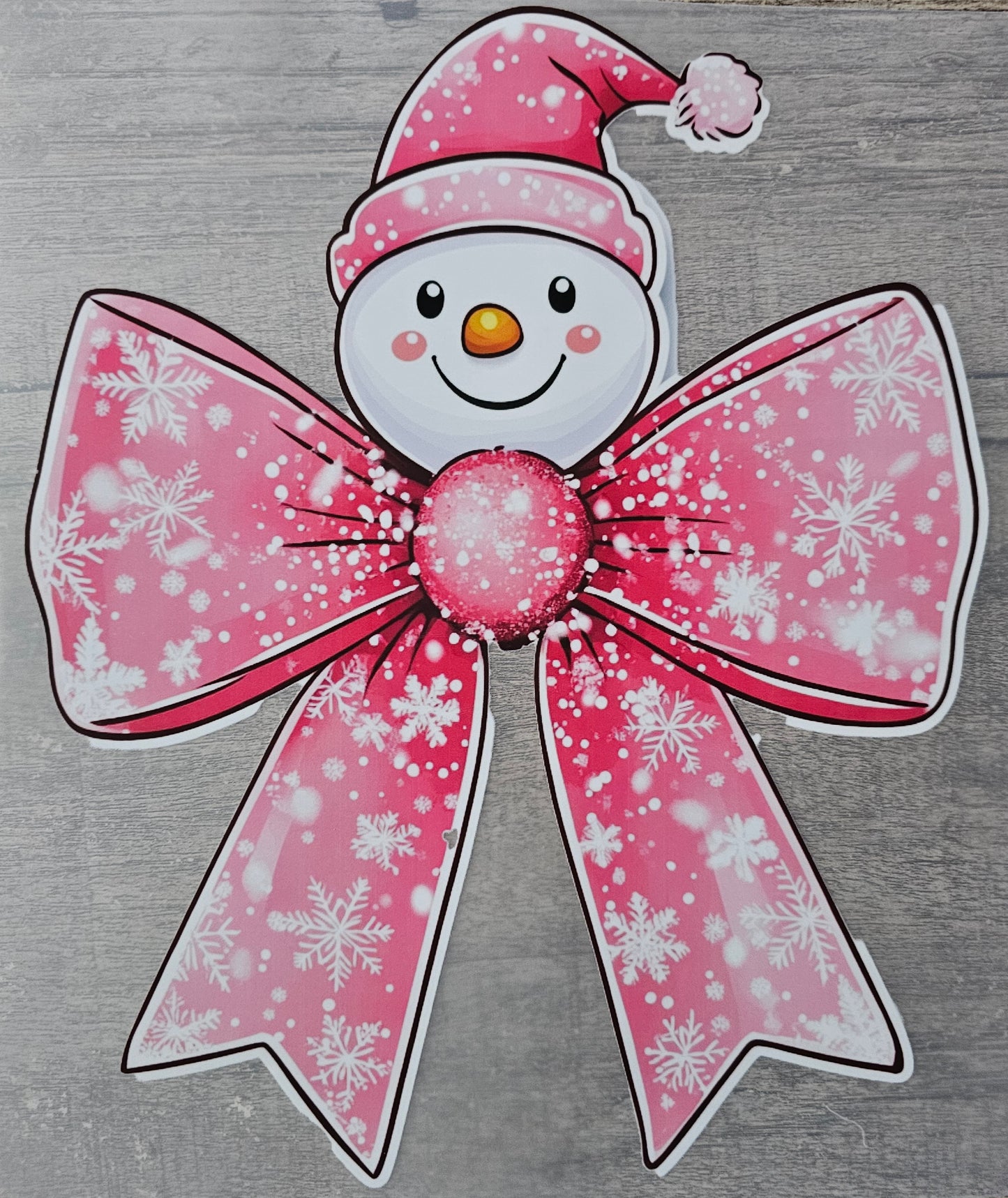 Christmas Snowman Bow DTF