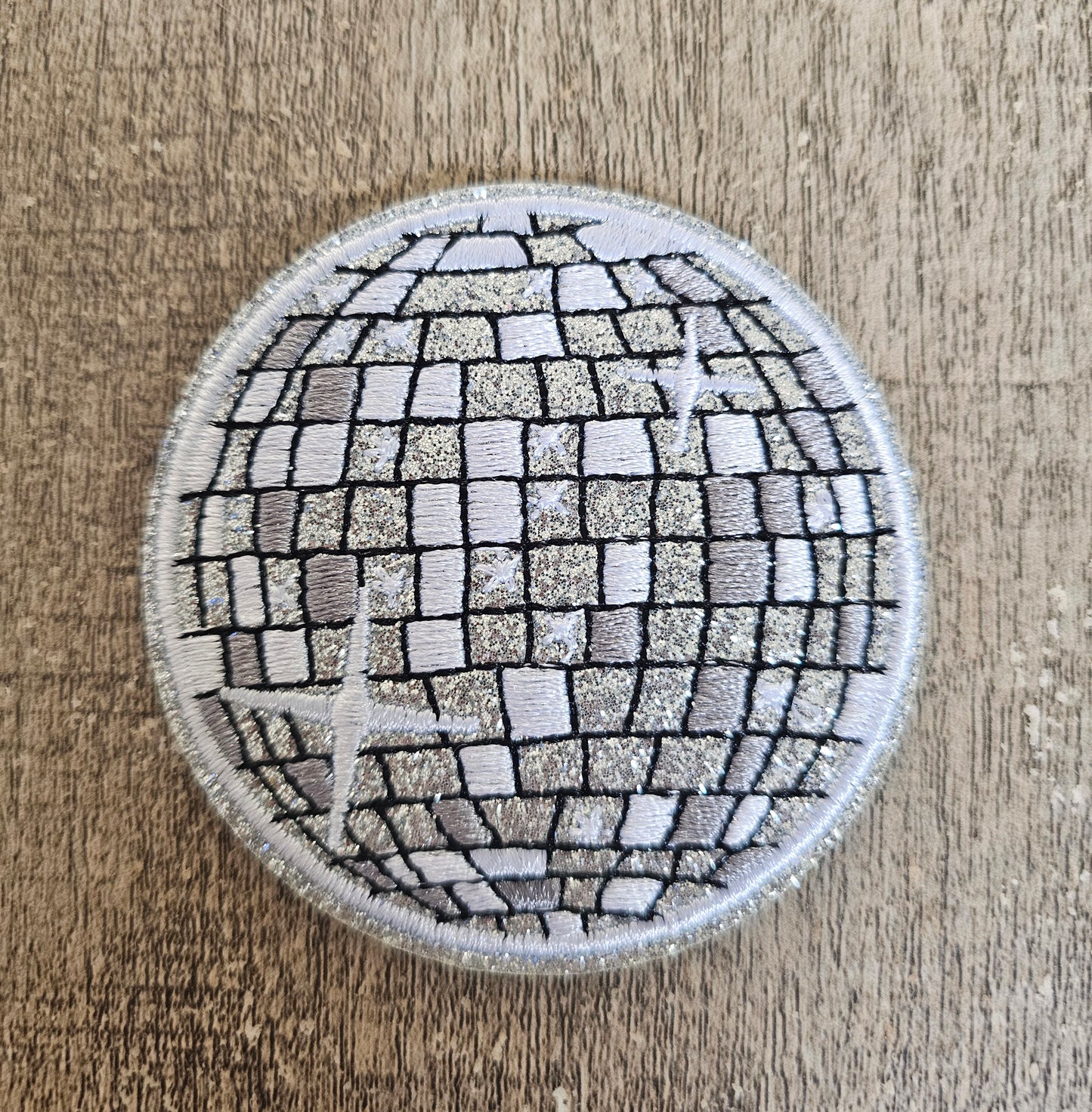 Disco Ball Silver Mini Patch 2.5in