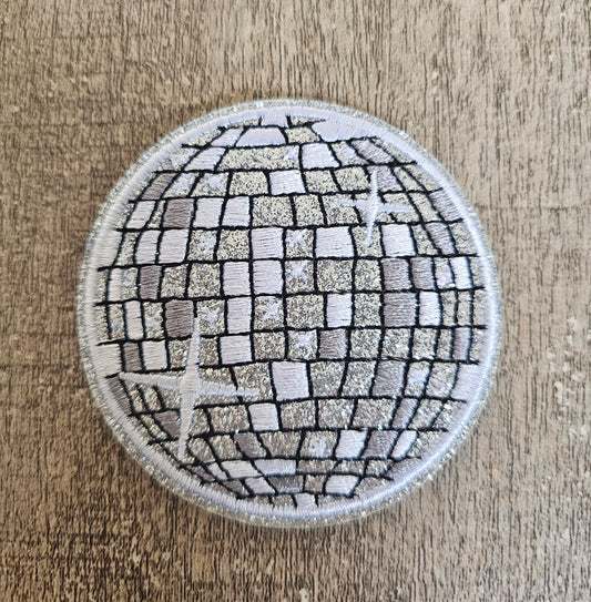 Disco Ball Silver Mini Patch 2.5in