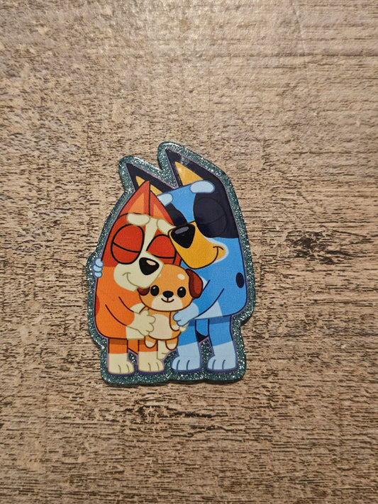 Blue Dog Acrylic Flat Back