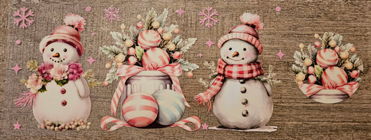 Christmas Snowman 16oz Wrap with Lid Design
