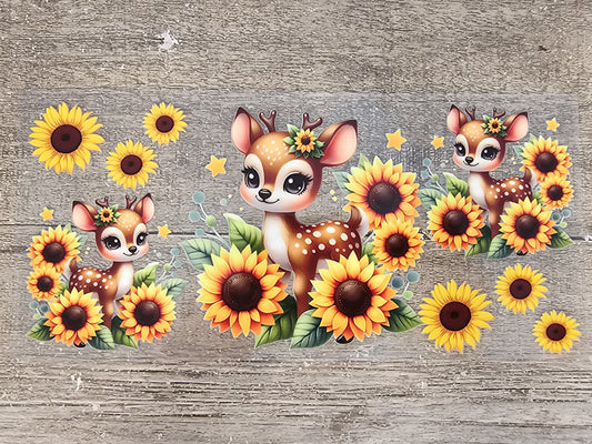 Deer Sunflower 16oz Wrap