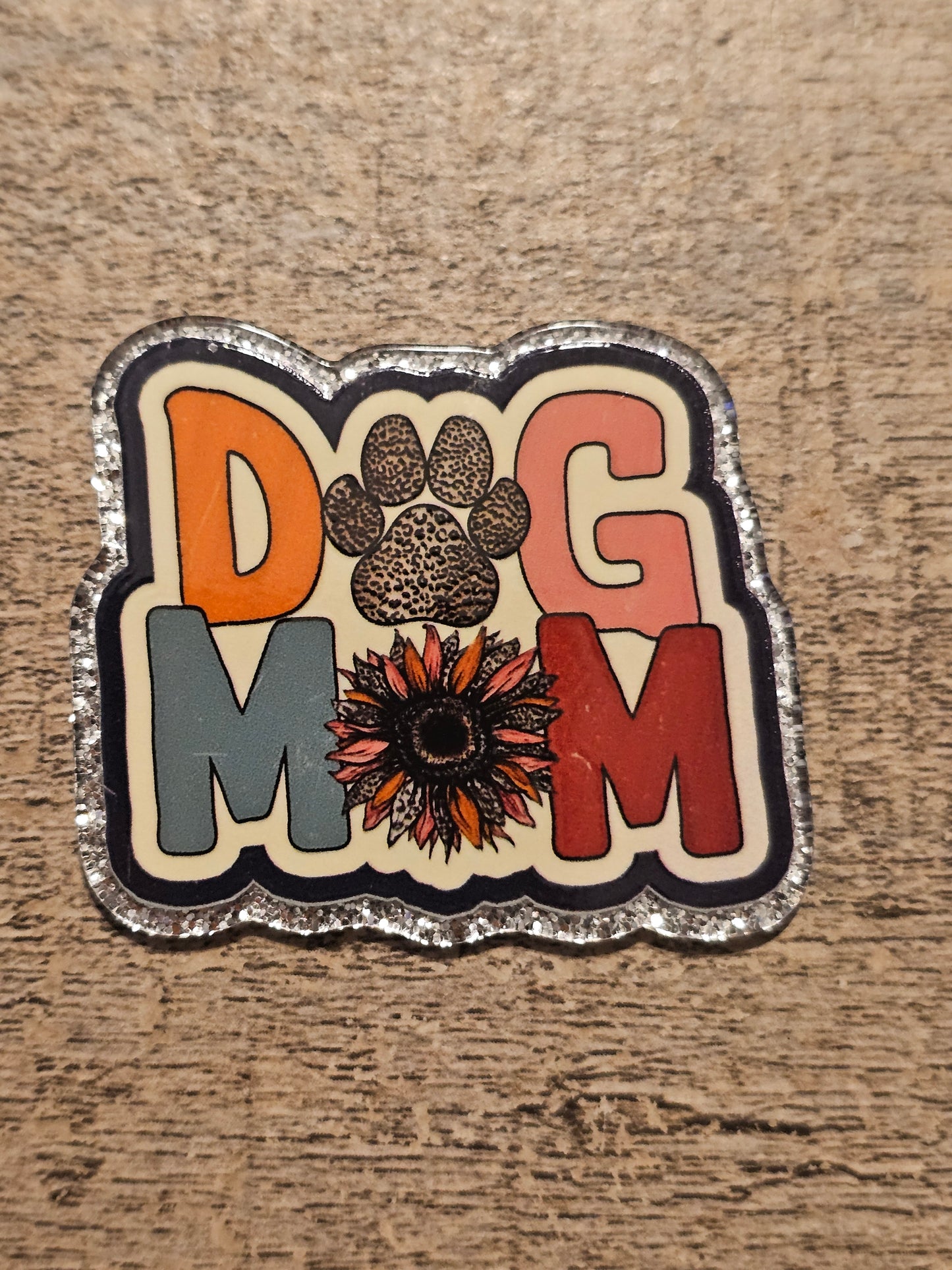 Dog Mom Acrylic Flat Back