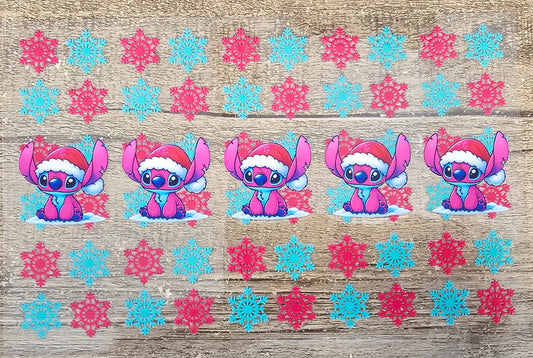 Blue Alien Christmas Pen/Bookmark Sheet Wrap