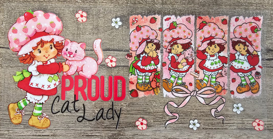 Strawberry Girl Cat Lady 16oz Wrap