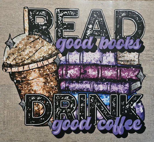 Books and Coffee DTF