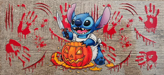 Blue Alien Halloween 16oz Wraps
