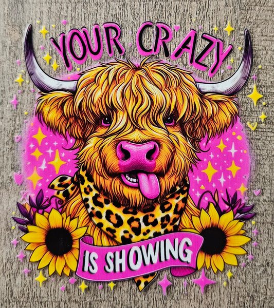 Crazy Cow 4in Decal