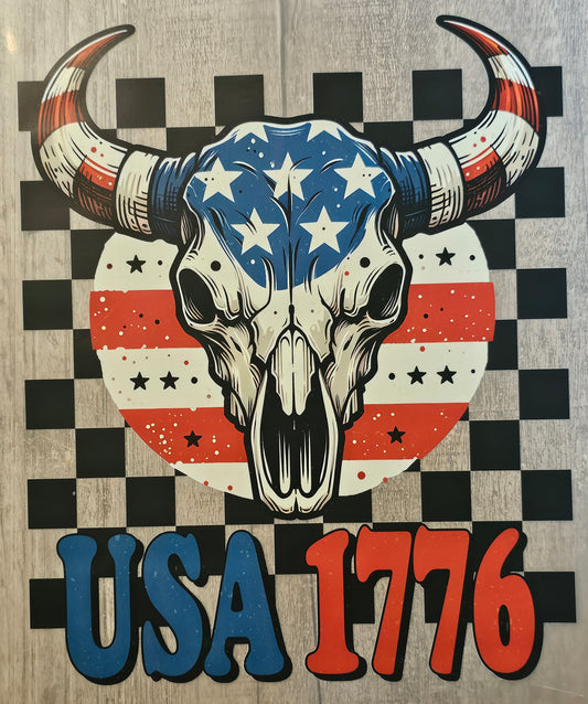 USA 1776 Skull DTF
