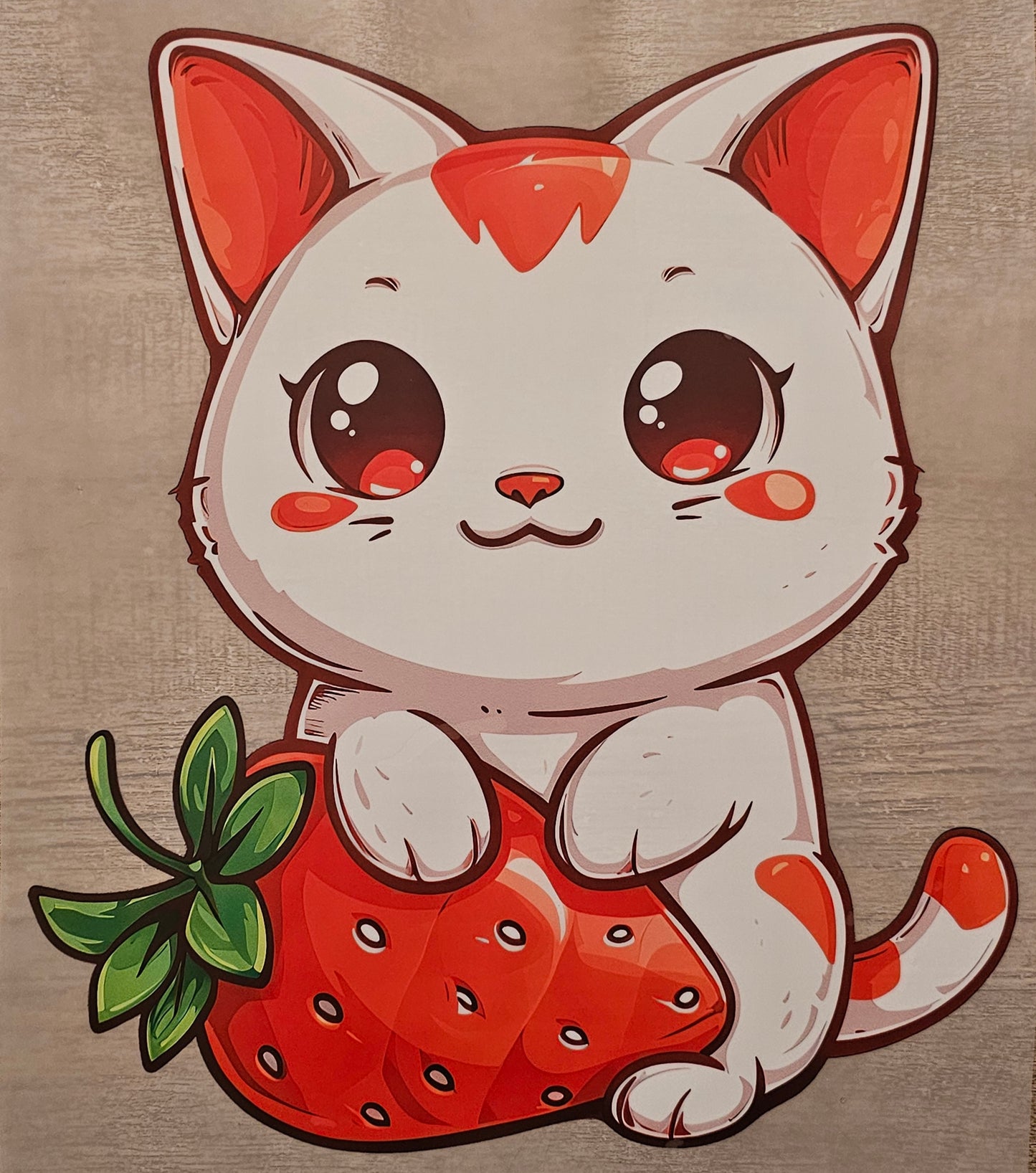 Cat Strawberry DTF