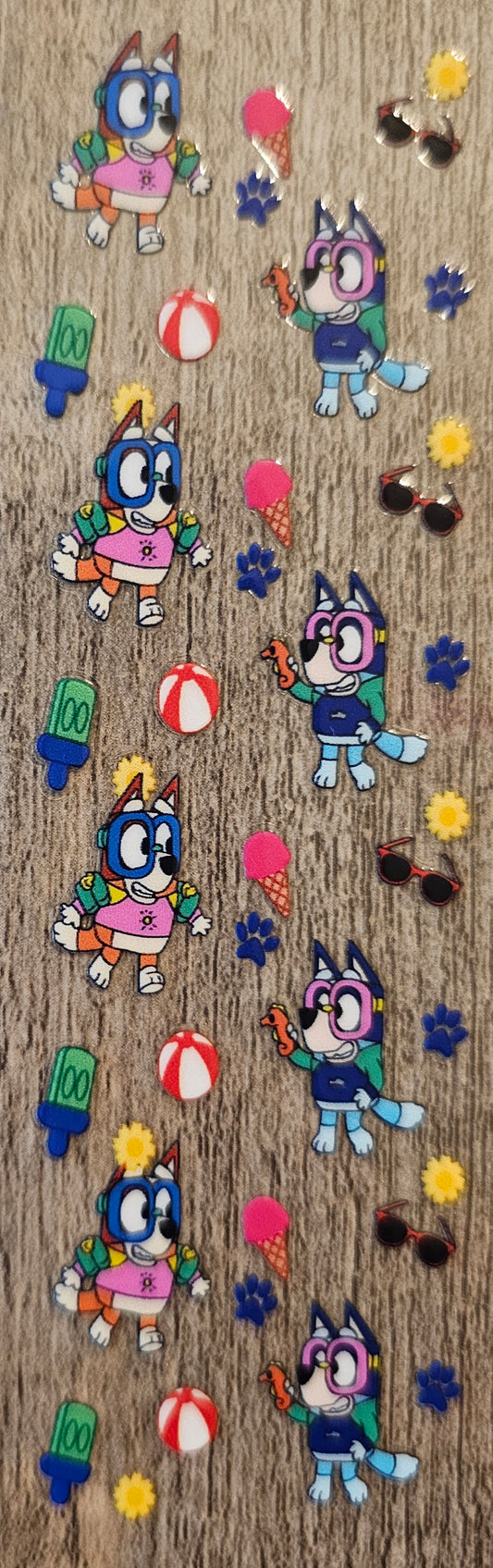 Blue Dog Summer Pen/Bookmark Wrap