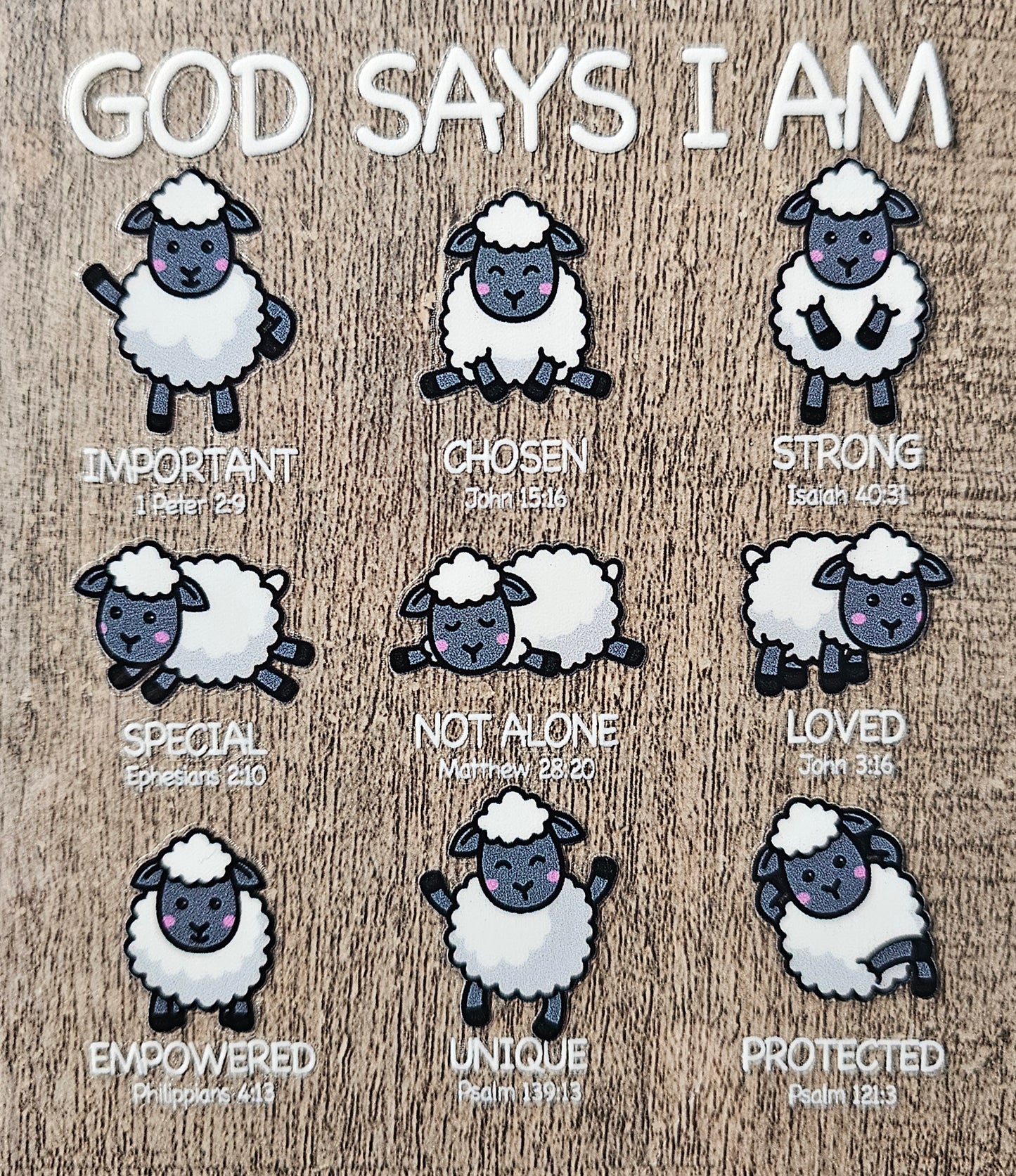 God Says.. Sheep 4in Decal