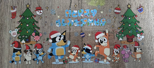 Christmas Blue Dog - 16oz