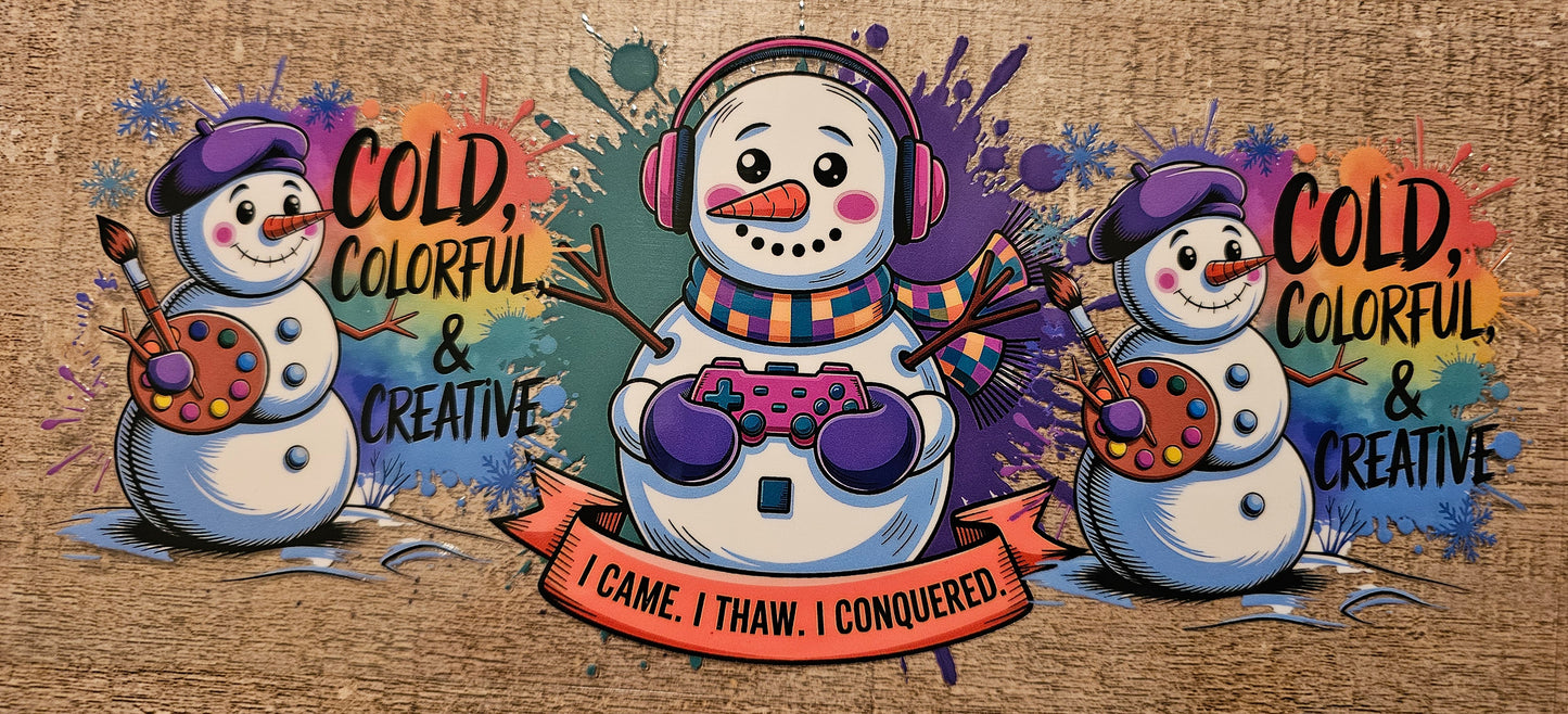 Christmas Snowman 16oz Wrap