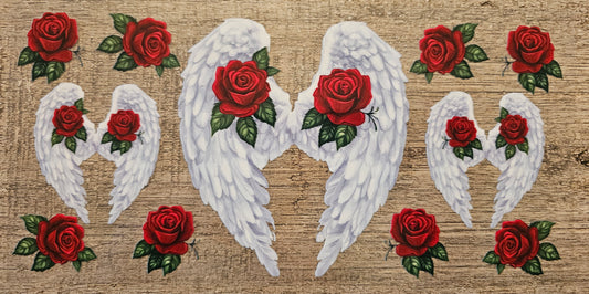 Angel Wings and Roses 16oz Wrap
