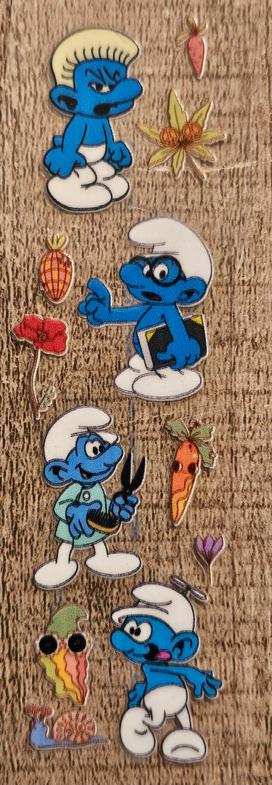 Blue Cartoon Pen/Bookmark Wrap