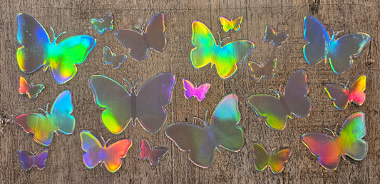 Holographic Butterflies 16oz Wrap