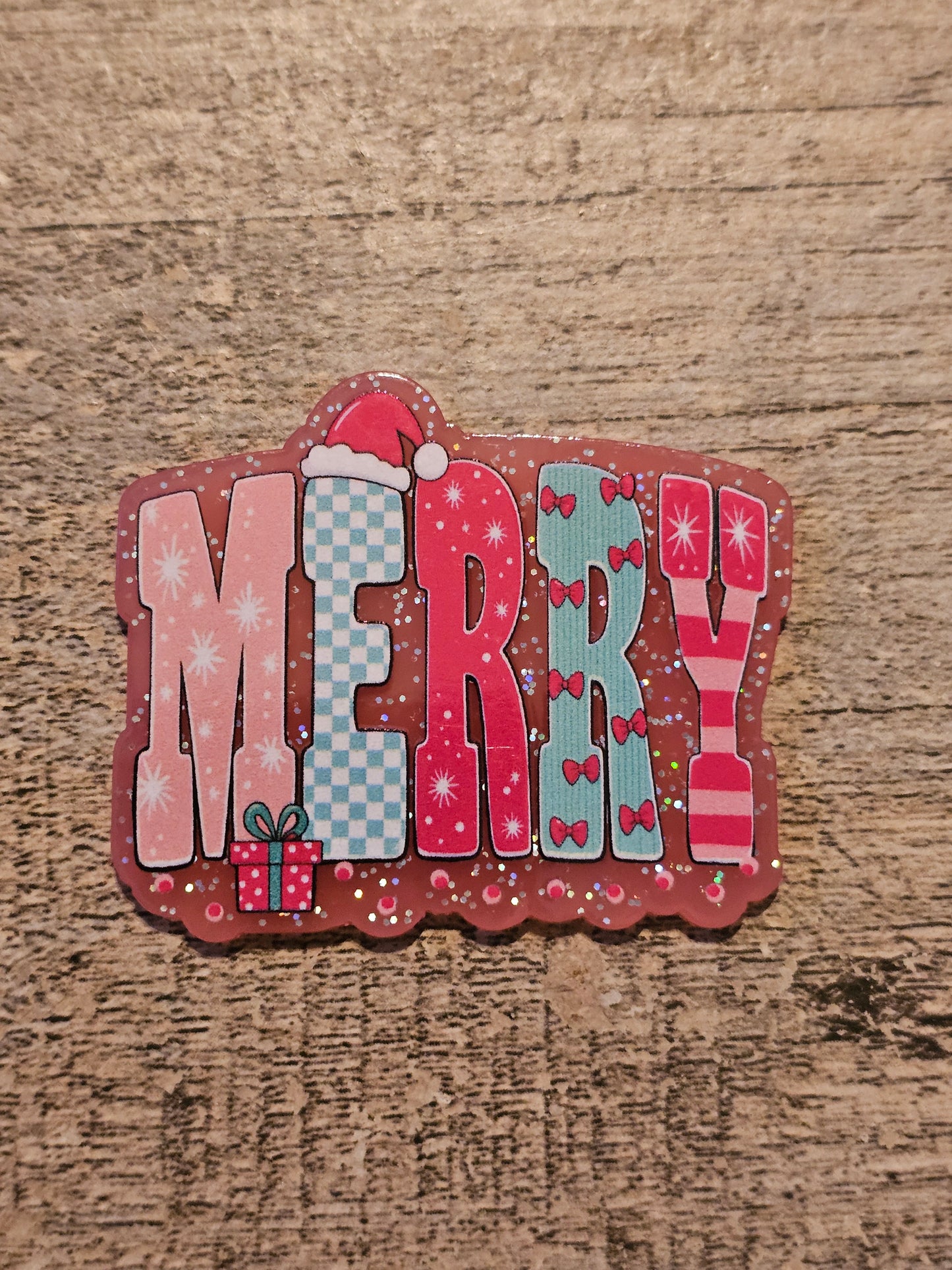 Christmas Merry Acrylic Flat Back