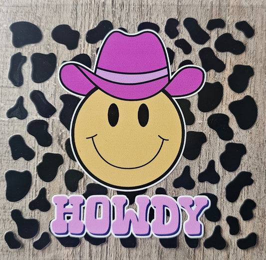 Western Howdy 4in Decal