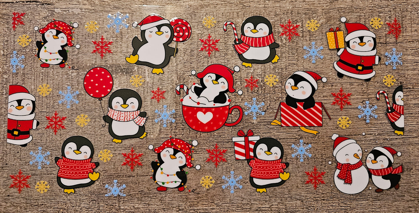 Christmas Penguins 16oz Wrap