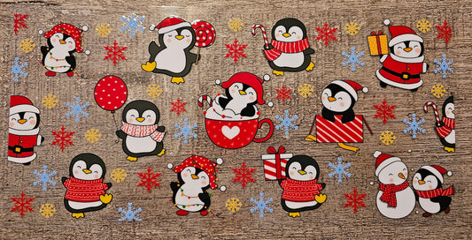 Christmas Penguins 16oz Wrap